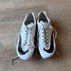 Nike White and Black Track Sprinting Shoes